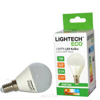 LIGHTECH Eco LED E14 7W kulka matowa ciepła biała