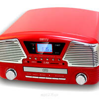CAMRY CR 1134 Gramofon z CD/MP3/USB/SD nagrywanie czerwony