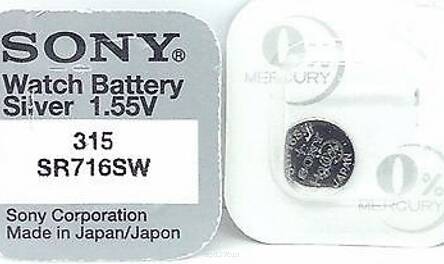 SONY SR716SW Bateria serbrowa 1,55V